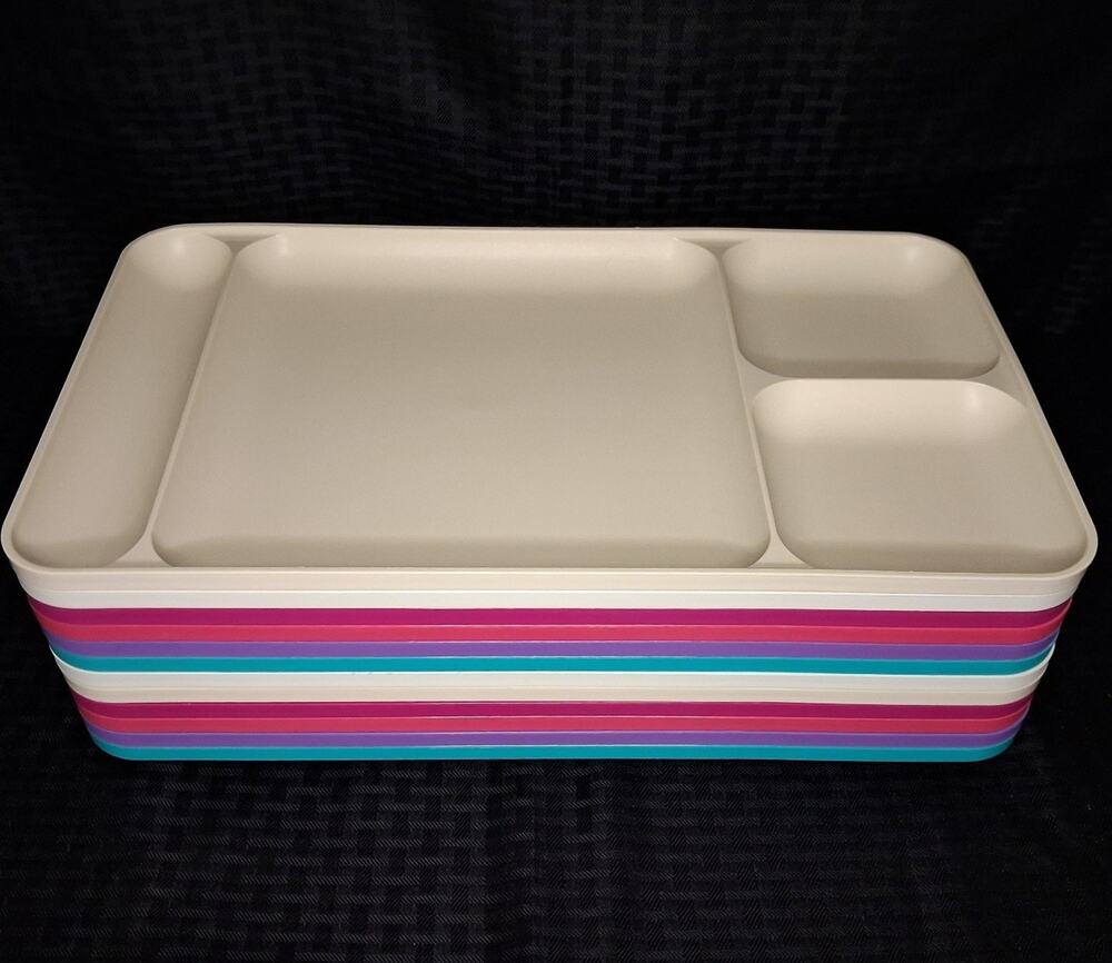 Vintage Tupperware Divided Food Trays Dinner Lunch 1535 TV Lot of 12